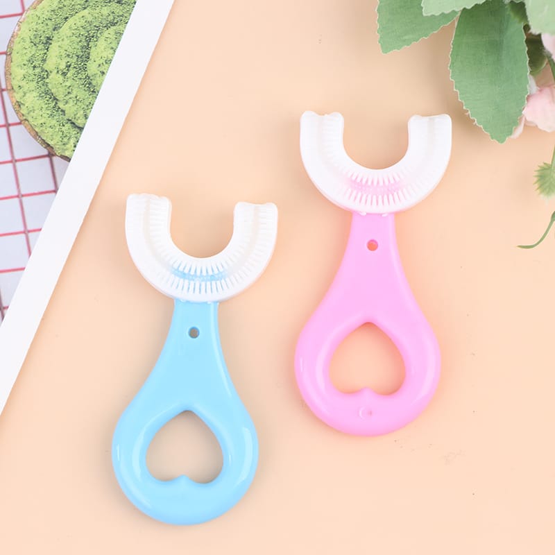 Baby Toothbrush Children's Teeth Cleaning Brush Kids U-Shaped Toothbrush