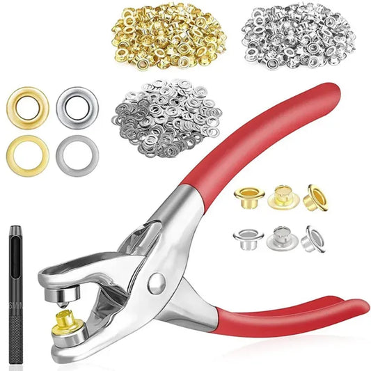 Hand Press Button Plier – Heavy Duty Metal Body with 50 Buttons