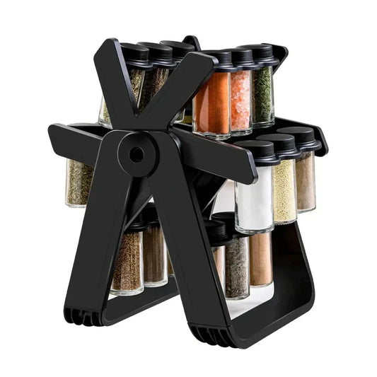 18-Jar Rotating Spice Rack Organizer Set