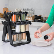 18-Jar Rotating Spice Rack Organizer Set