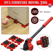 Heavy Furniture Moving Tool (5 In 1) Slider Remover Rolling Wheels