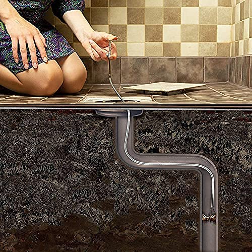 Metal Flexible Wire Brush Drain Cleaner | Sink, Sewer & Pipe Dredging Tool | Clog Remover
