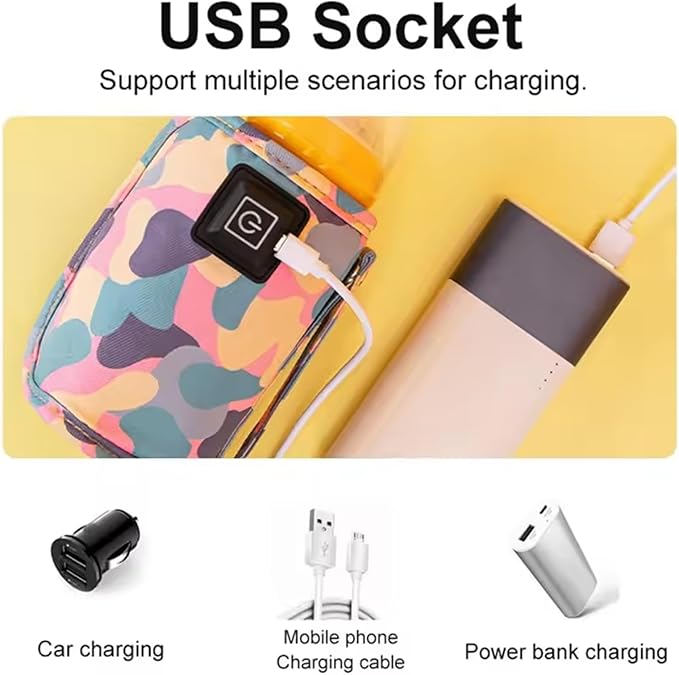 Portable USB Feeder Warmer Pouch | 42°C Constant Heating