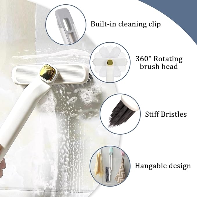 Multipurpose Bathroom Tile Floor Gap Cleaning Brush