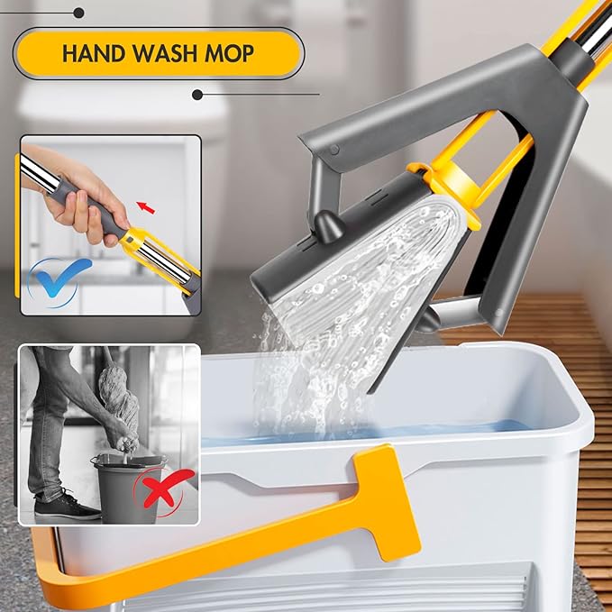 Self-Squeeze Sponge Mop – Hands-Free Floor Cleaning with Highly Absorbent Sponge