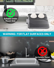 Big Size Silicon Drain Mat | Anti Slip Sink Drain Mat For Kitchen | Waterproof Pad For Kitchen