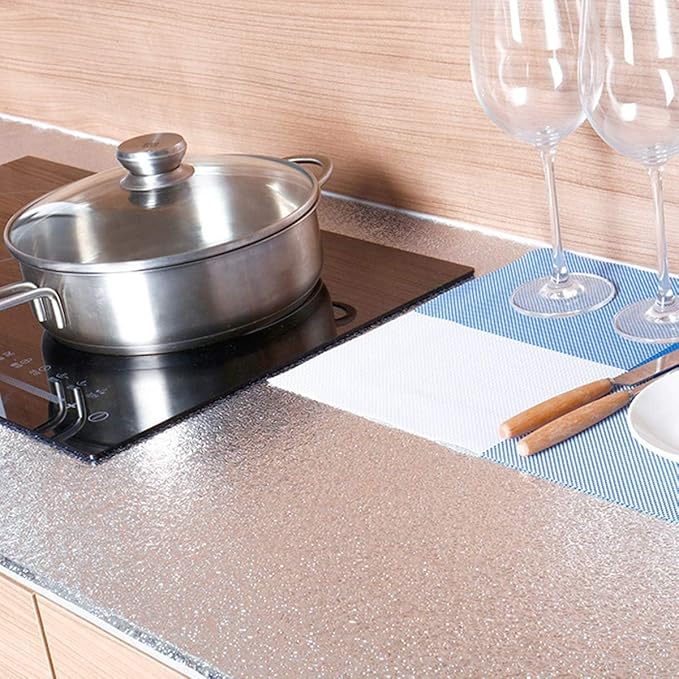 Silver Foil Kitchen Waterproof & Oil Proof| Aluminum Foil Self-Adhesive Sheet for Stove Cabinets & Walls – Heat Resistant