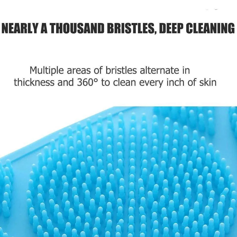 Silicone Bath Body Brush Soft Rubbing Exfoliating Massage For Back Cleaning