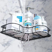 Premium Export Quality Powder Coated Metal Corner Rack For Bathroom & Kitchen with 2 hooks