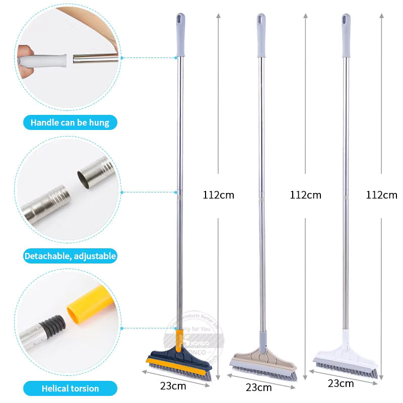 2 In 1 Floor Cleaning Brush Bathroom Tile Windows Floor Cleaning Brush With 120° Rotatable Head