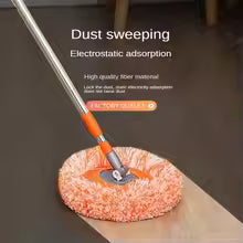 Multi-Functional Spin Mop with Extendable Stainless Steel Handle