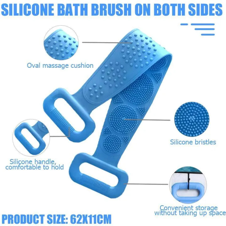 Silicone Bath Body Brush Soft Rubbing Exfoliating Massage For Back Cleaning