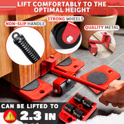 Heavy Furniture Moving Tool (5 In 1) Slider Remover Rolling Wheels