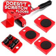 Heavy Furniture Moving Tool (5 In 1) Slider Remover Rolling Wheels