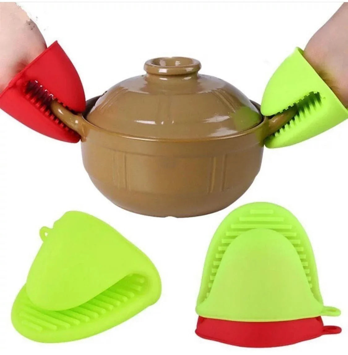 2 Silicone Heat Resistant Glove Clip