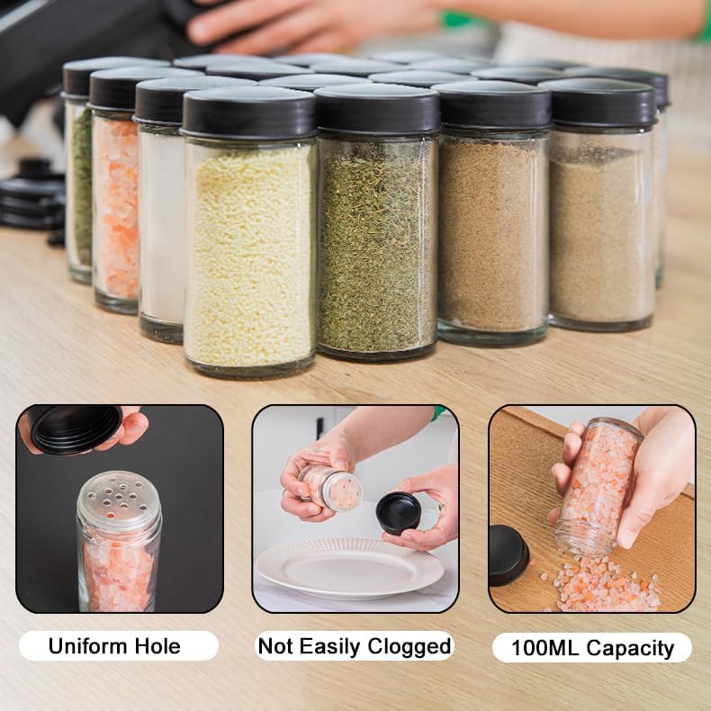 18-Jar Rotating Spice Rack Organizer Set